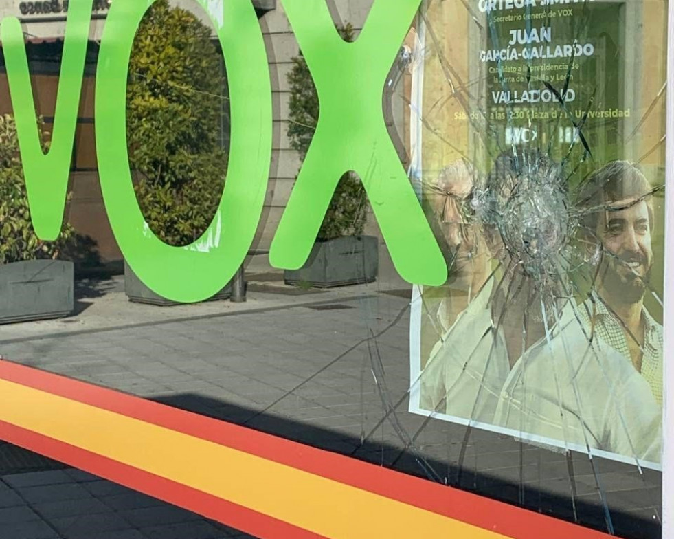 Ataques a la sede de Vox en Valladolid.
